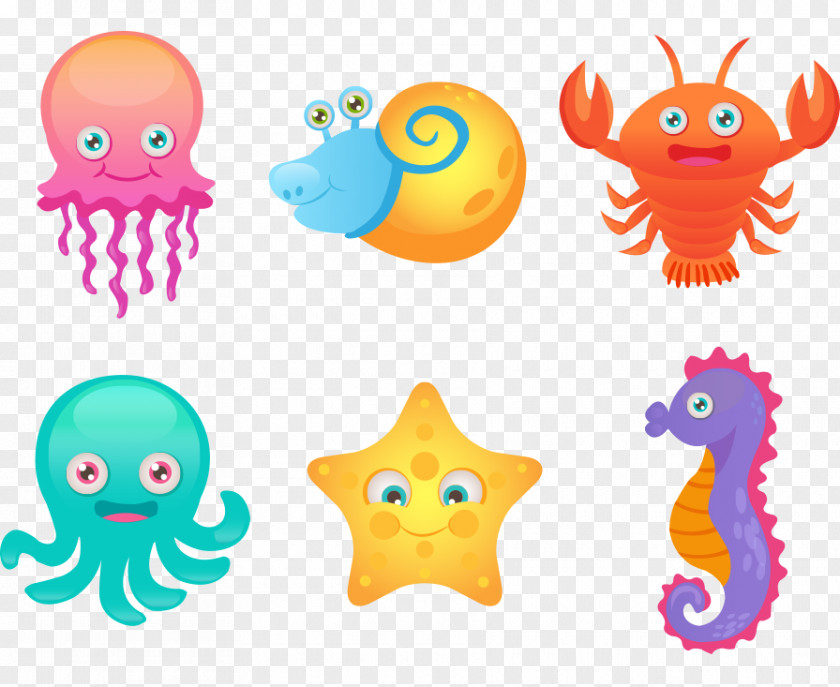 Bio Cartoon Drawing Image Octopus Aquatic Animal PNG