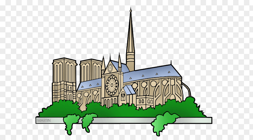 Cathedral Notre-Dame De Paris Gothic Architecture Clip Art PNG