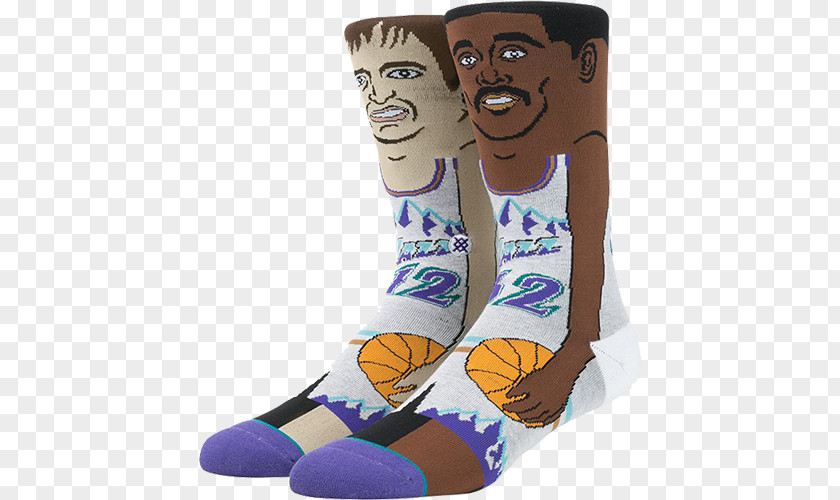 Nba John Stockton Utah Jazz NBA Sock Stance PNG