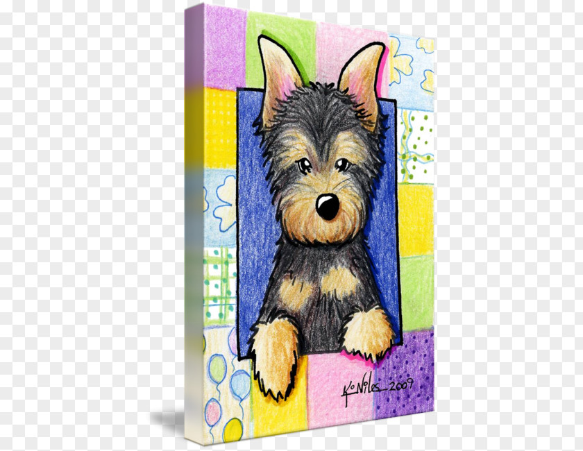 Australian Silky Terrier Yorkshire Cairn Dog Breed Toy Painting PNG