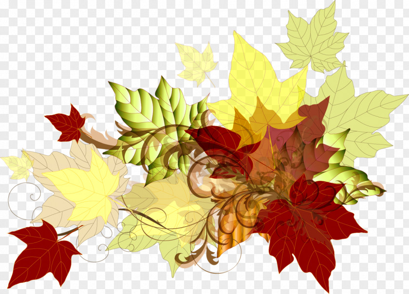 Autumn Flower Floral Design Clip Art PNG