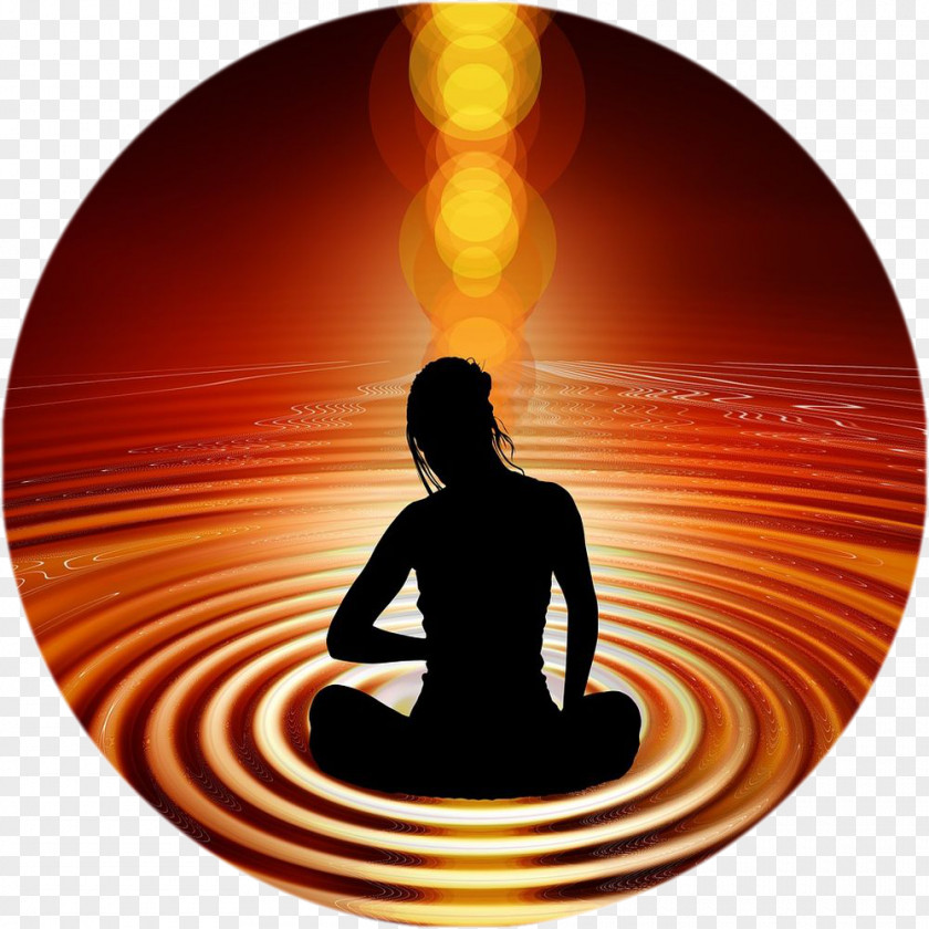 Meditation Silhouette Circle PNG