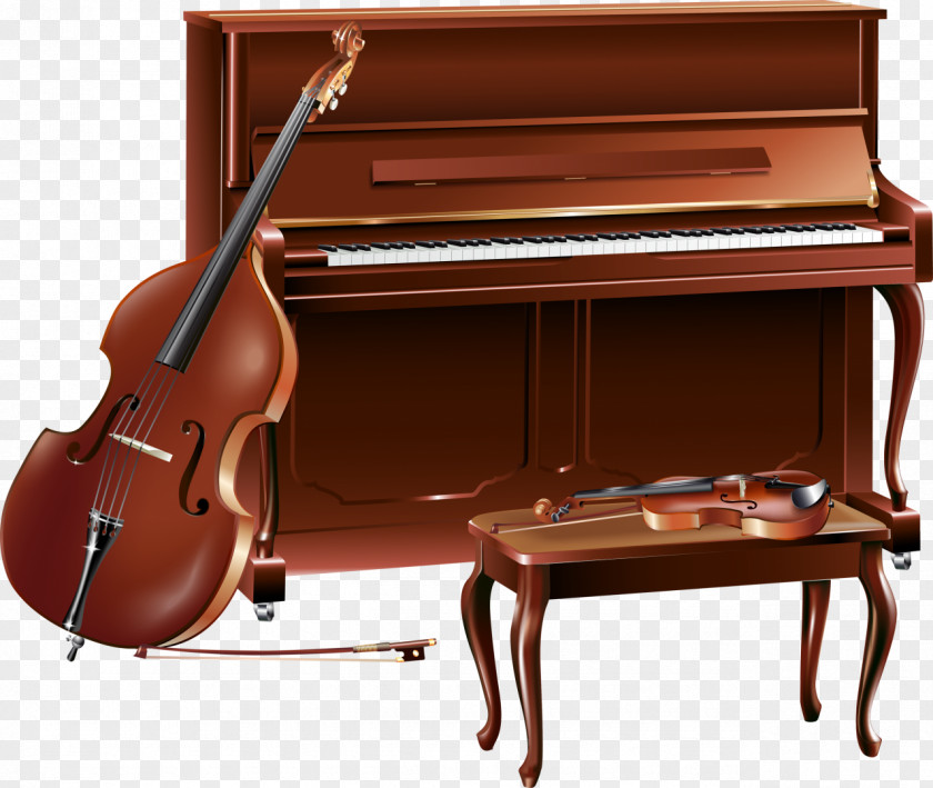 Violin Piano Musical Instruments Clip Art PNG