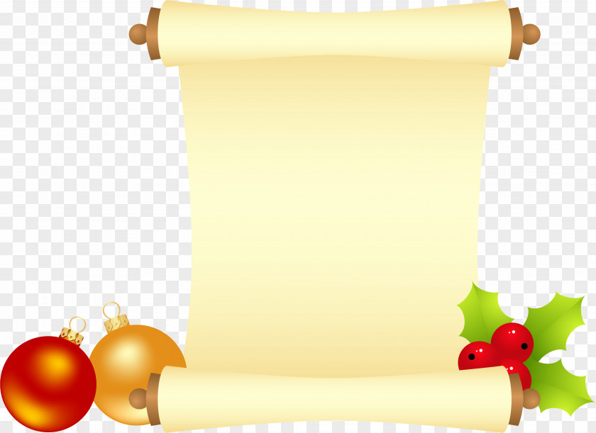 Banquet Paper Christmas Decoration Scroll PNG