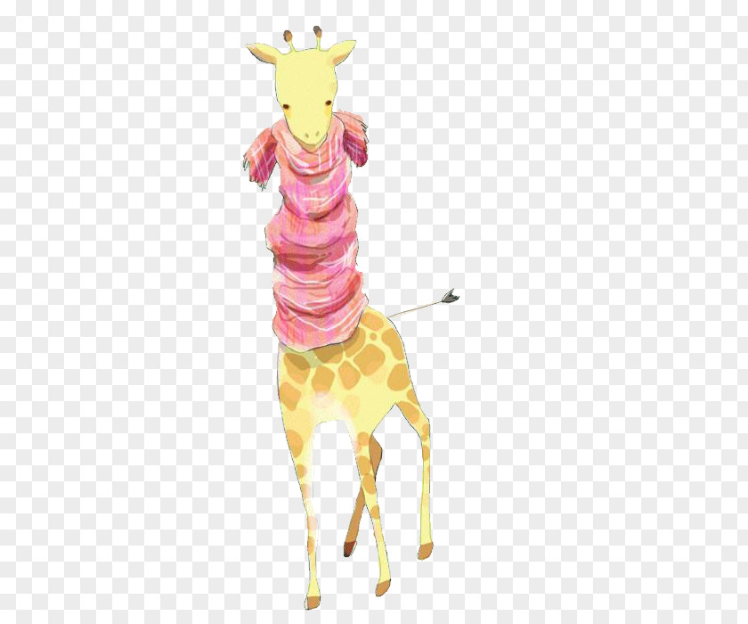 Cute Pink Giraffe Photography Illustration PNG
