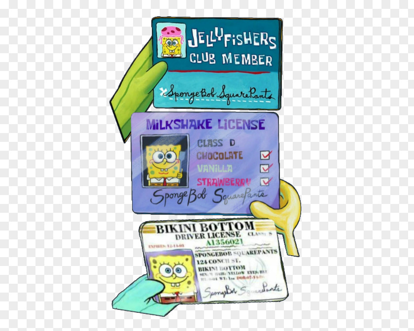 Drivers License SpongeBob SquarePants Mr. Krabs Plankton And Karen Patrick Star Squidward Tentacles PNG