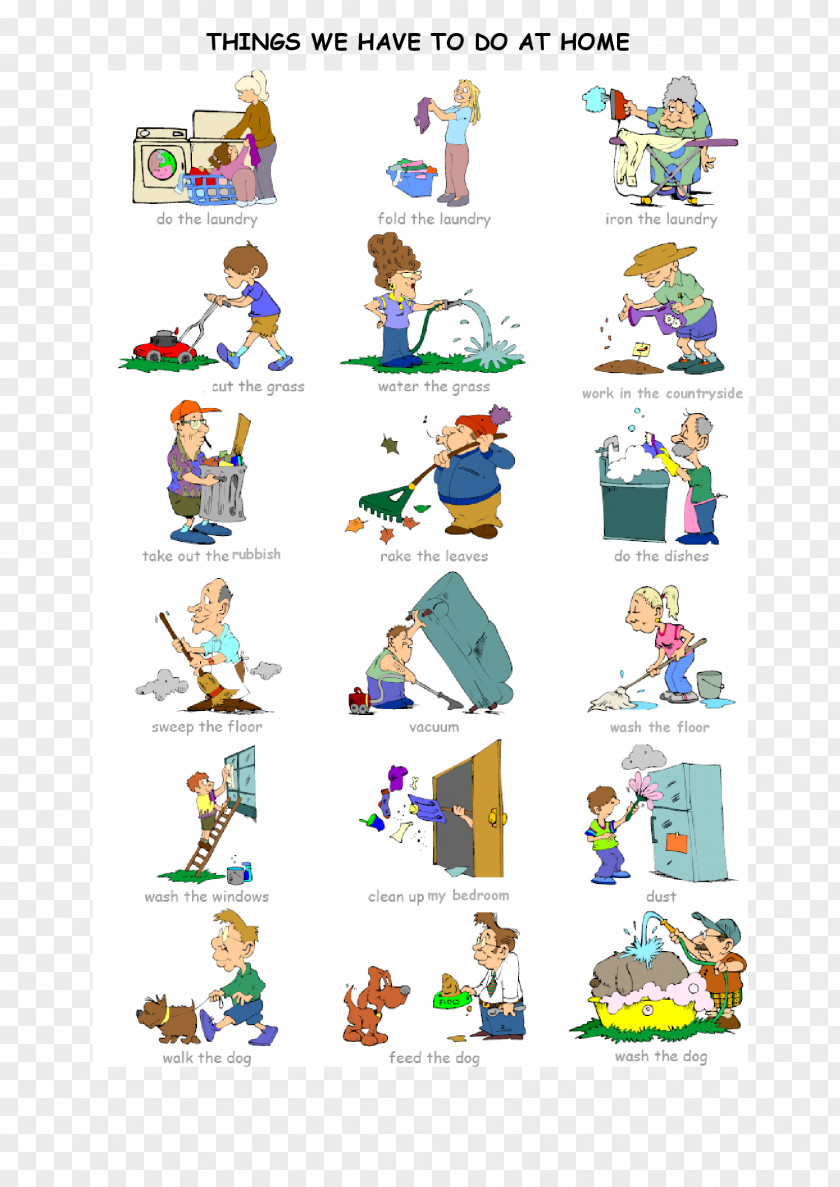 Housekeeping English Grammar Vocabulary Cleaning PNG