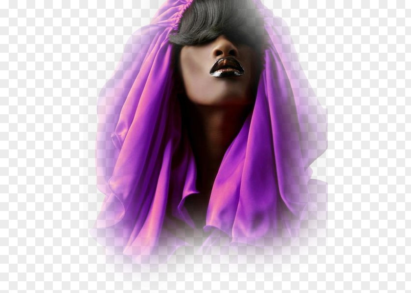 Purple Hair Coloring Black Beauty PNG