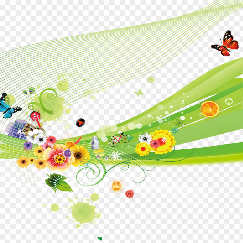 Spring Flowers,Creative Dream Poster Advertising Download PNG