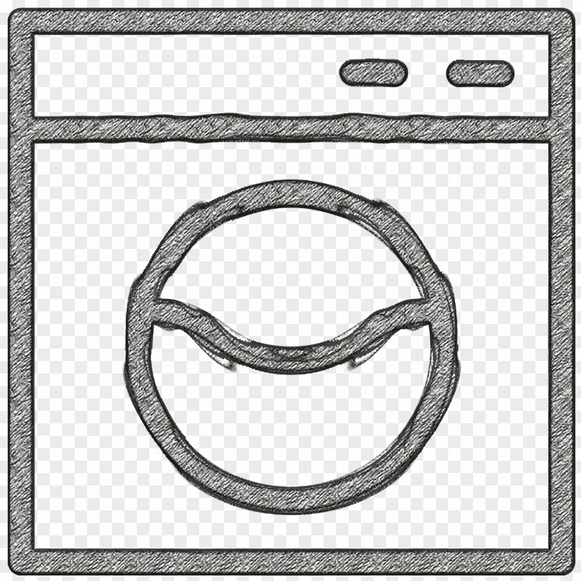 Washing Machine Icon Technology Linear Laundry Symbols PNG