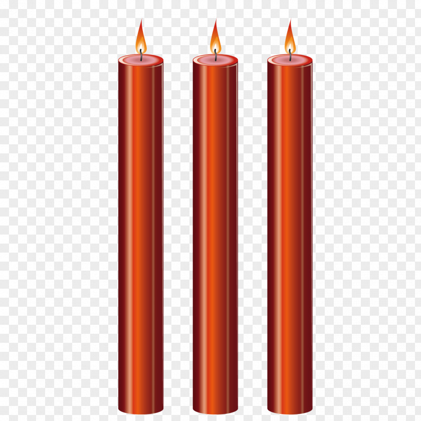 Vector Red Candle Clip Art PNG