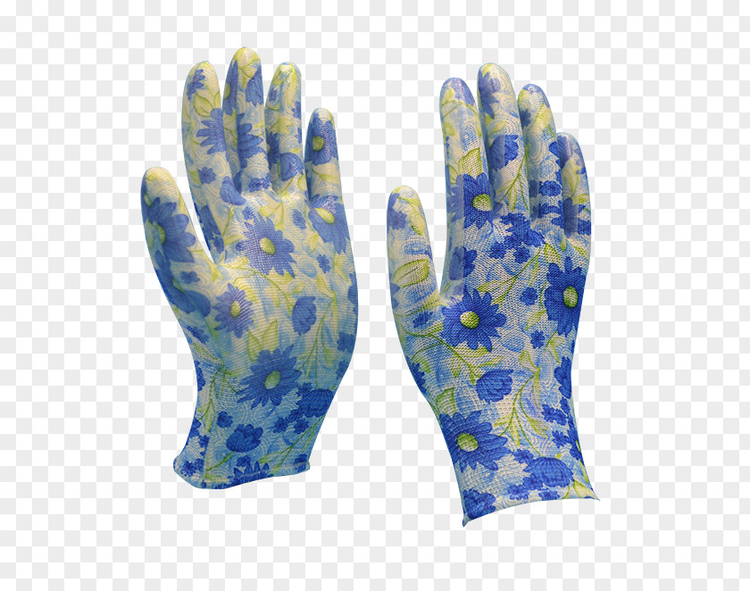 Clear Nitrile Gloves Cobalt Blue Safety Glove PNG