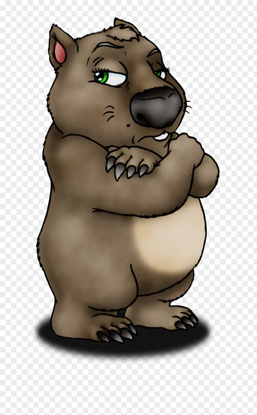 Brown Bear Animal Figure Cartoon Animated Snout Clip Art Animation PNG