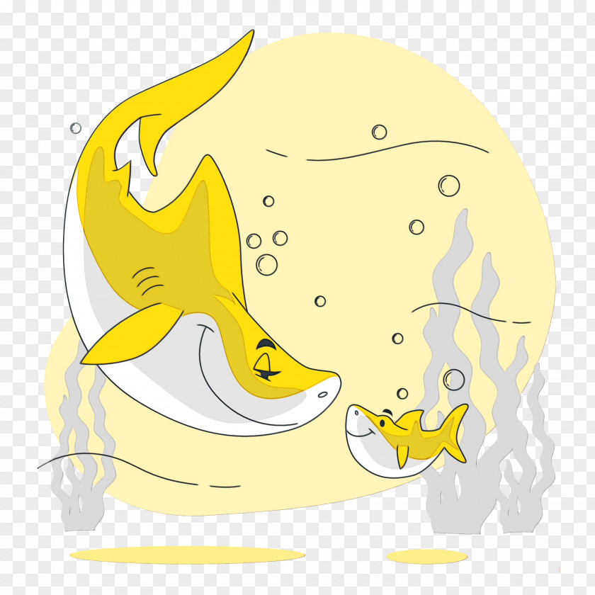 Cartoon Yellow Meter Line Fish PNG