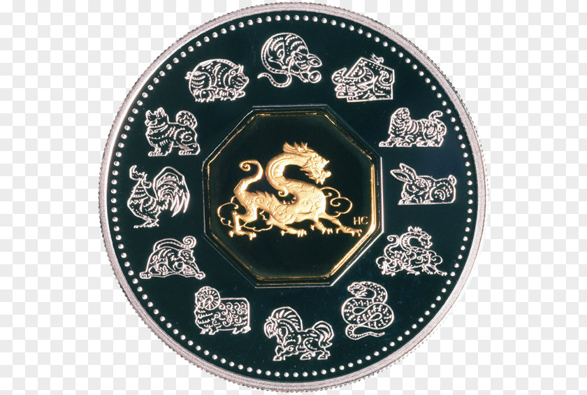 Chinese Lunar Coins Zodiac Astrological Sign Animaatio Desktop Wallpaper PNG