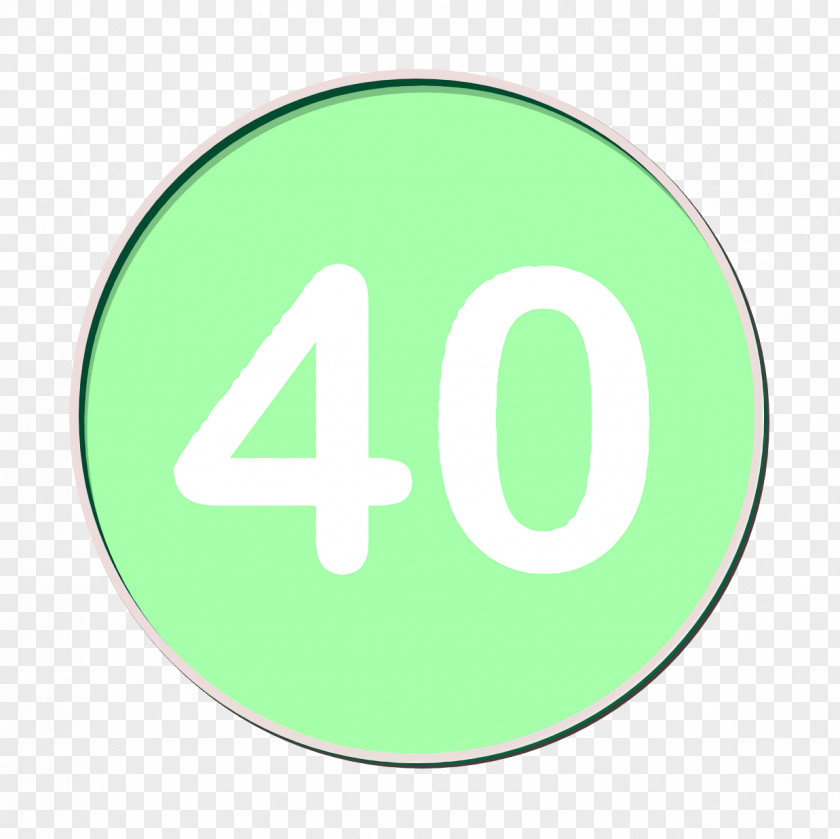 Forty Icon Numbers PNG