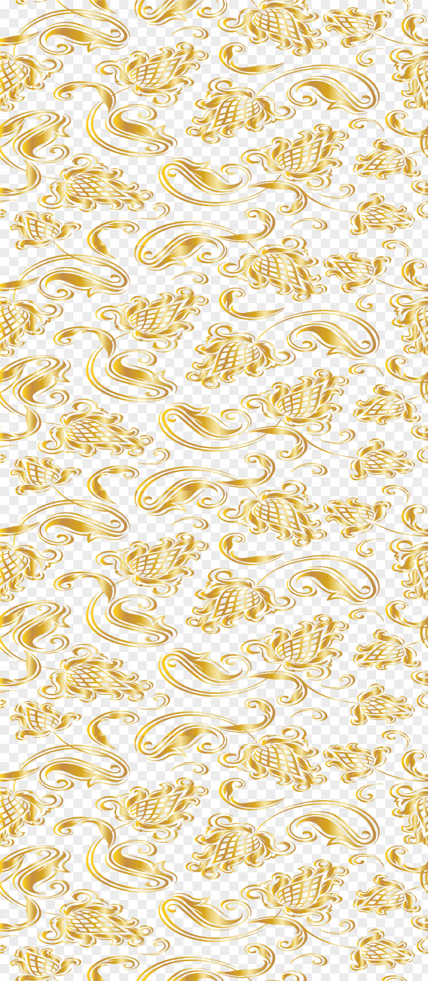 Hand Painted Golden Flower PNG