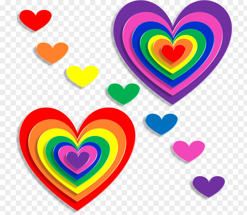 Rainbow Heart Love Valentines Day Romance Intimate Relationship PNG