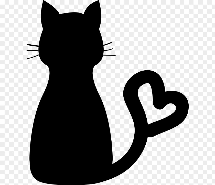 Romantic Calendar Sphynx Cat Kitten Silhouette Clip Art PNG