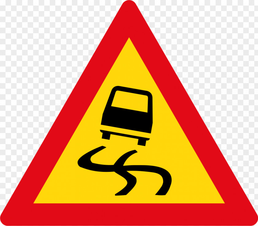 Slippery Traffic Sign Road Clip Art PNG