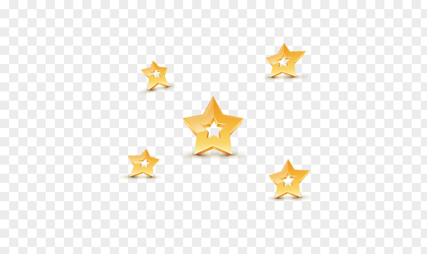 Golden Star Pattern 3 Clip Art PNG