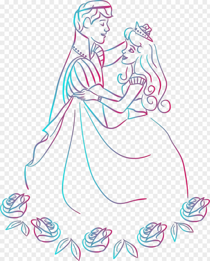 Prince And Princess Line Art Photography Clip PNG