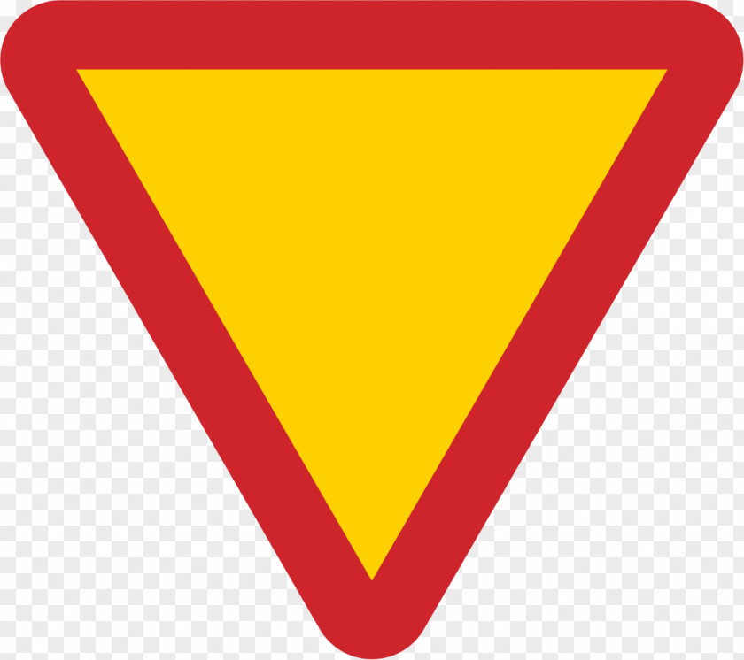 Road Yield Sign Traffic Warning PNG