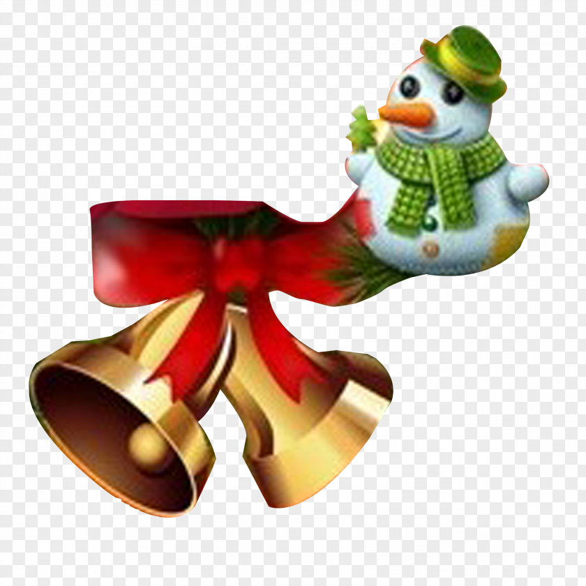 Snowman And Bells Icon PNG