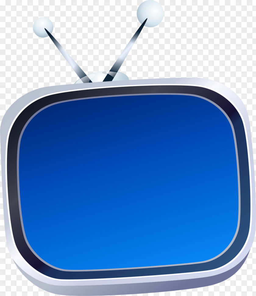 Blue TV Television Set PNG