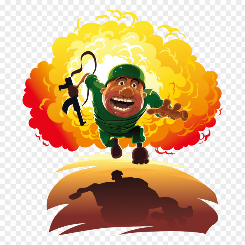 Running Man Cannon Explosion Euclidean Vector Explosive Material PNG