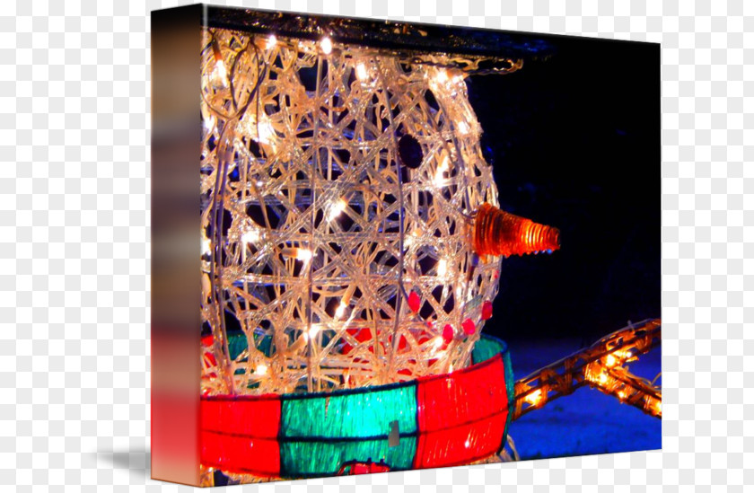 Snowman Scene Canvas Lighting Lamp Shades Organism Glass Unbreakable PNG