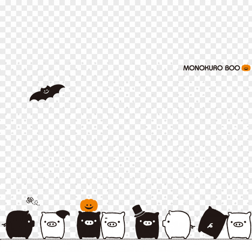 Little Pig Monokuro Boo San-X Wallpaper PNG