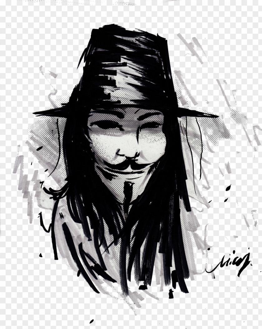 V For Vendetta Pic T-shirt Art Poster PNG