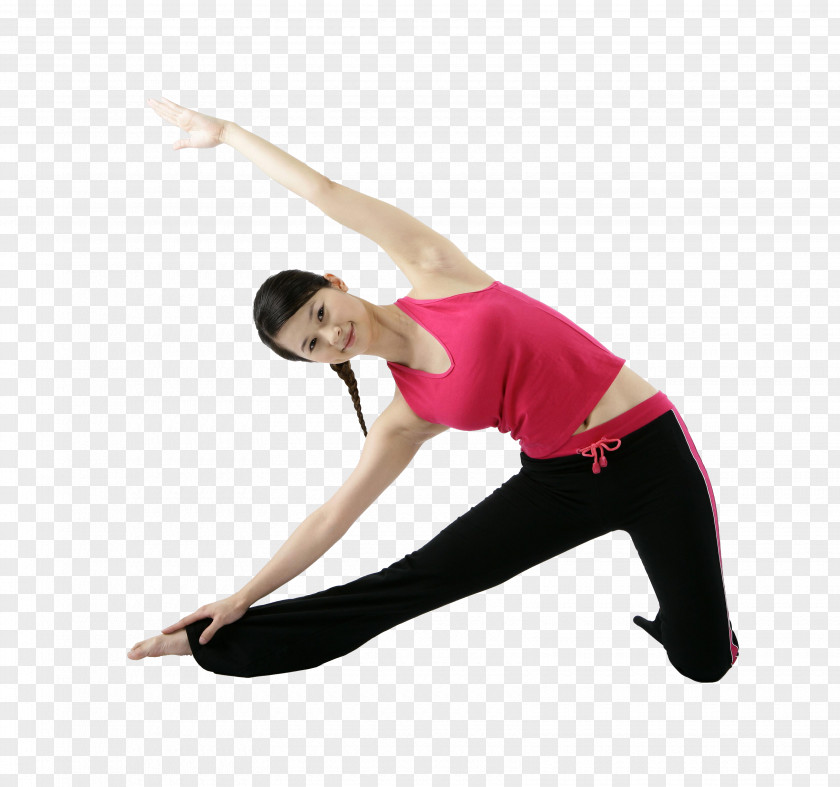 Yoga Kneeling Foot Waist PNG
