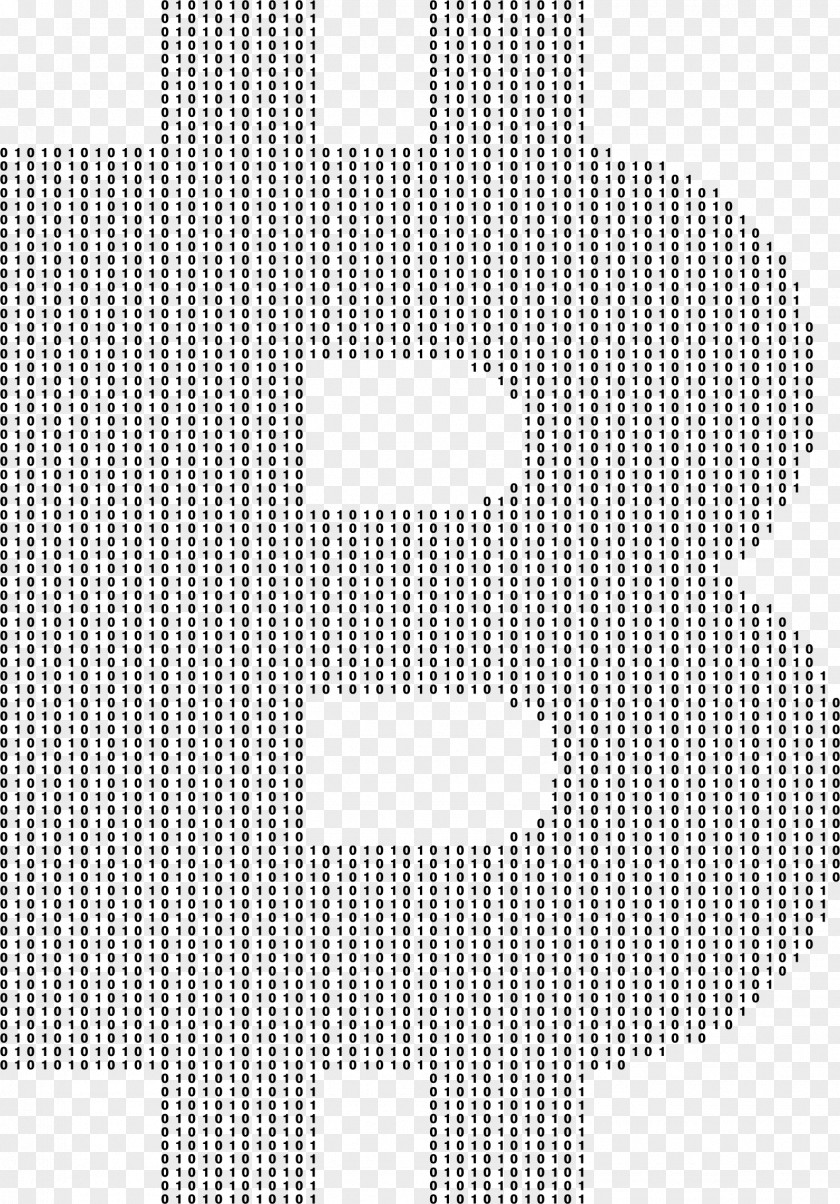 Bitcoin Binary Number Logo Clip Art PNG