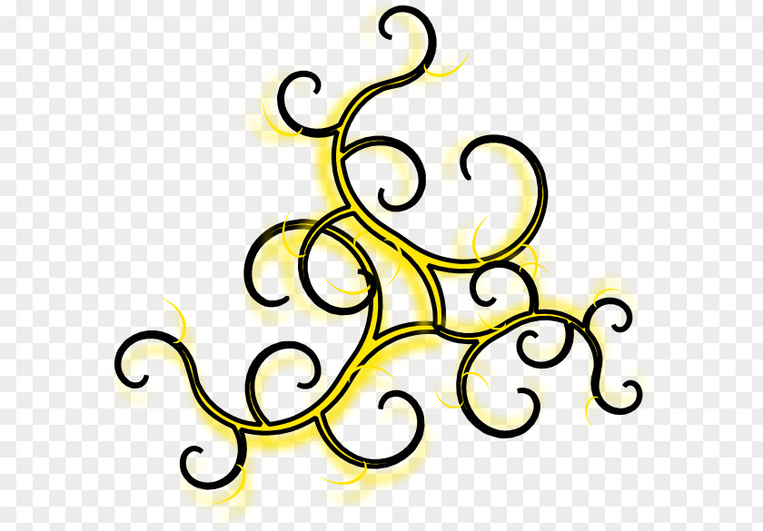 Gold Floral Free Swirl Clip Art PNG