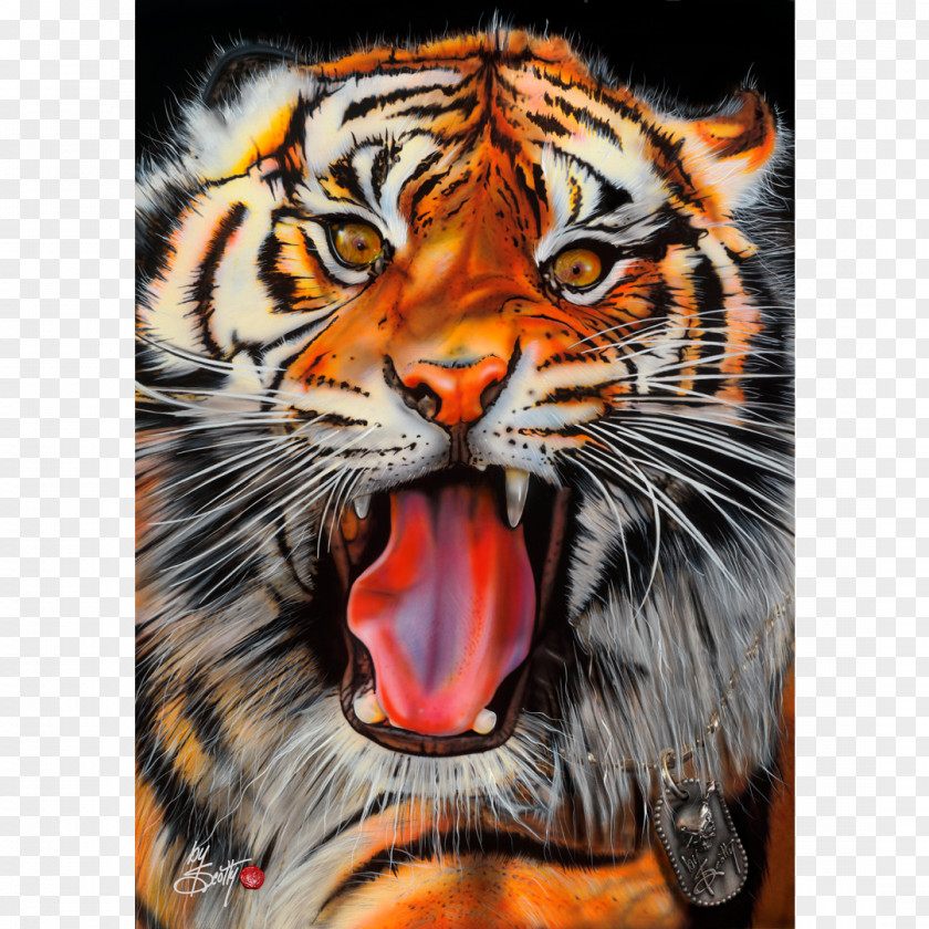 Blushed Tiger Fine Art Sculpture PNG