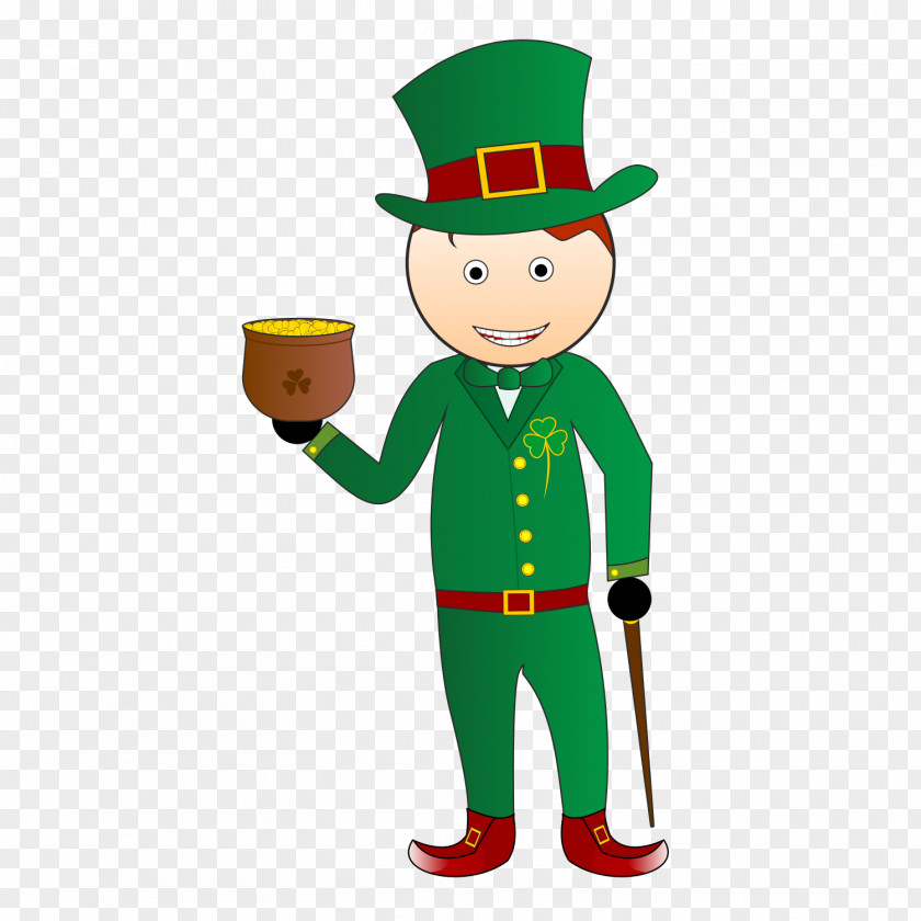 Saint Patrick's Day Holiday Leprechaun The Night Before St. Christmas PNG