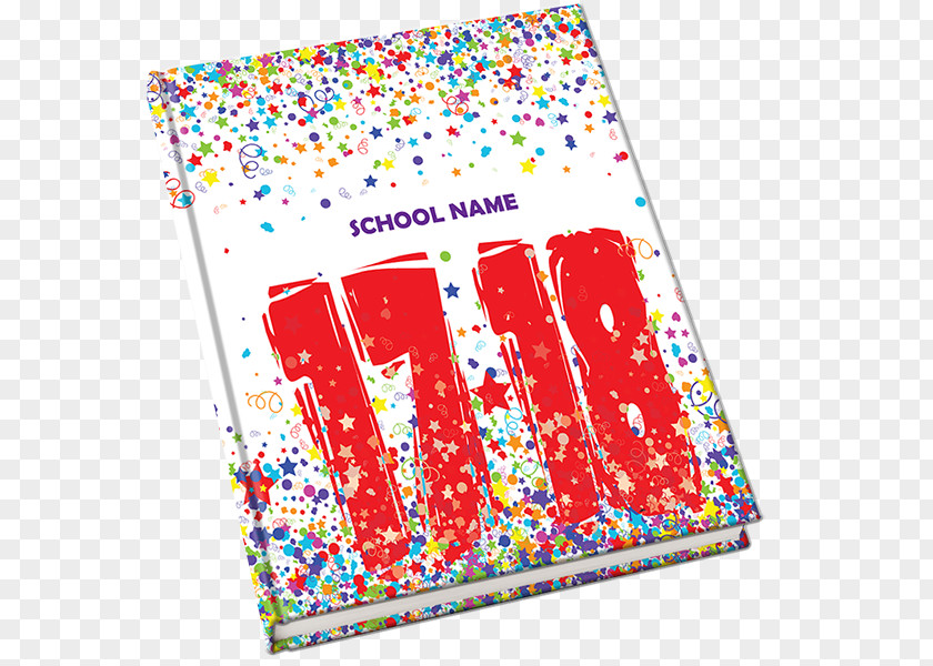 School Yearbook Confetti Font PNG