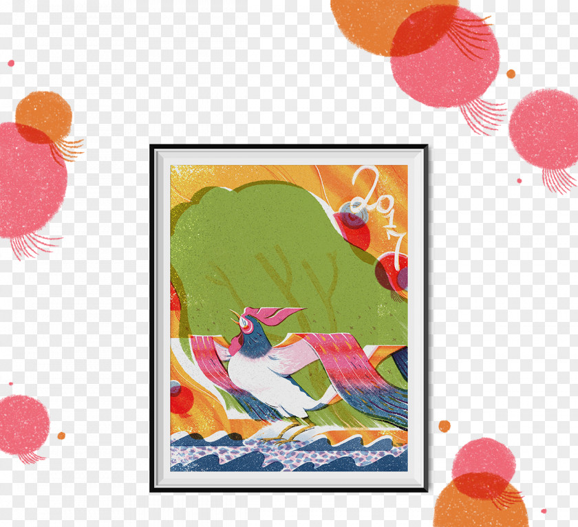 Year Of The Rooster Child Art Picture Frames PNG