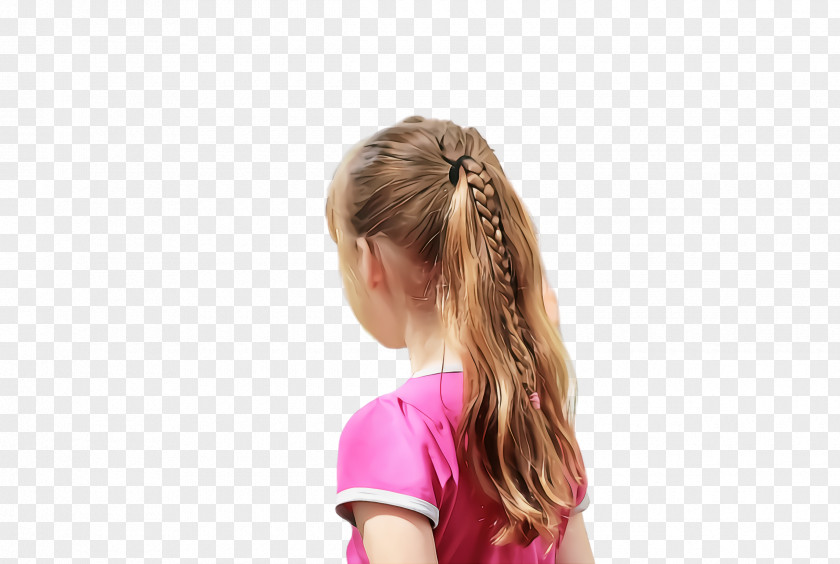 Ponytail Brown Hair Hairstyle Blond Shoulder Pink PNG