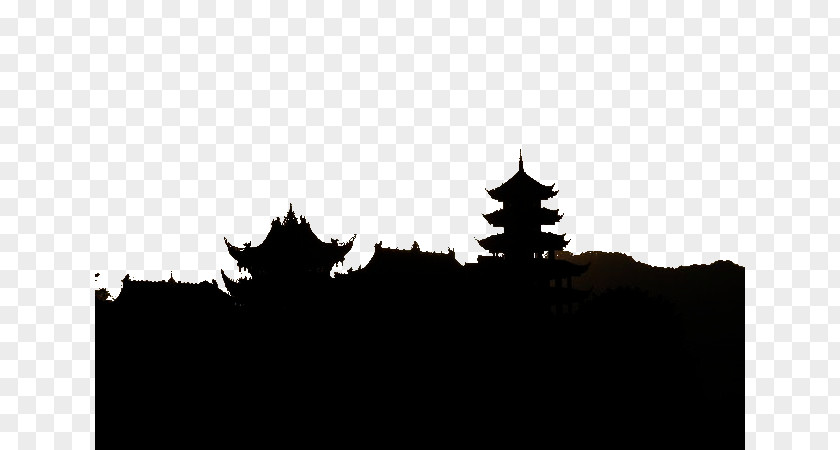 The Jokhang Temple Silhouette Scenery Ciqikou, Chongqing Baolun Ciqikou Residential District Langzhong Ancient City Jialing River PNG