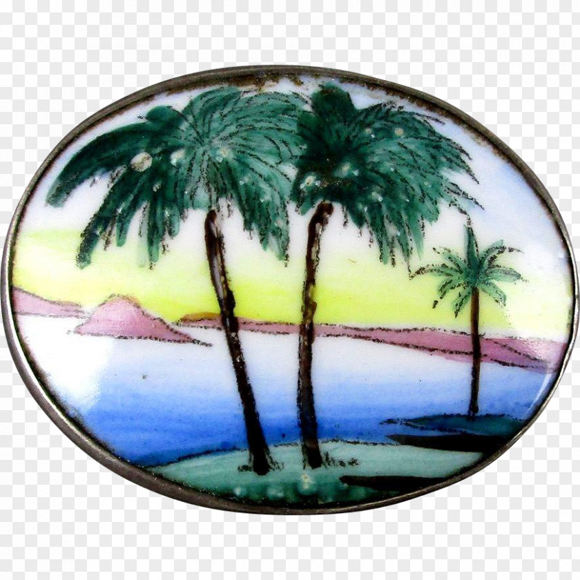 Hand Painted Coconut Tree Water PNG