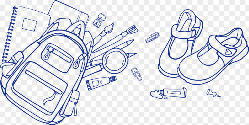 School Supplies, Notebook Bags Creative Posters Paper Sketch PNG