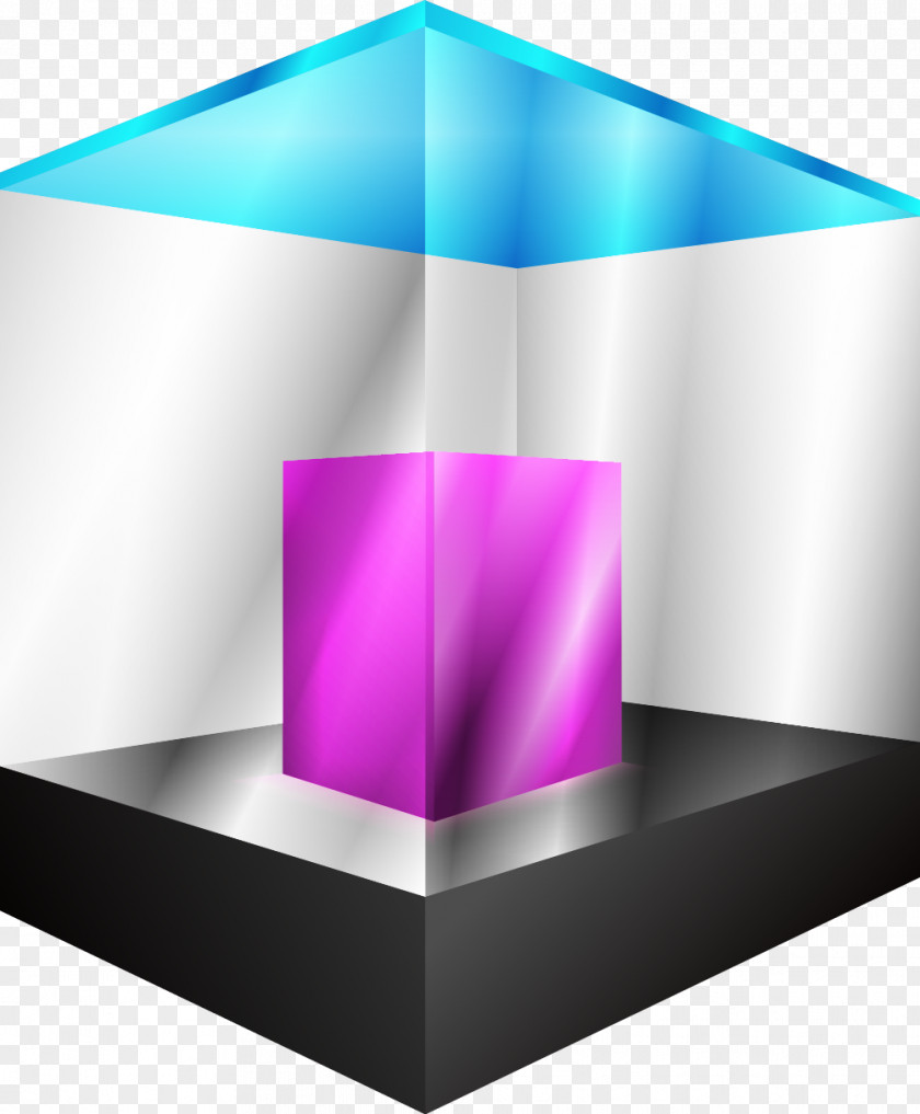 Vector Cube CMYK Color Model PNG