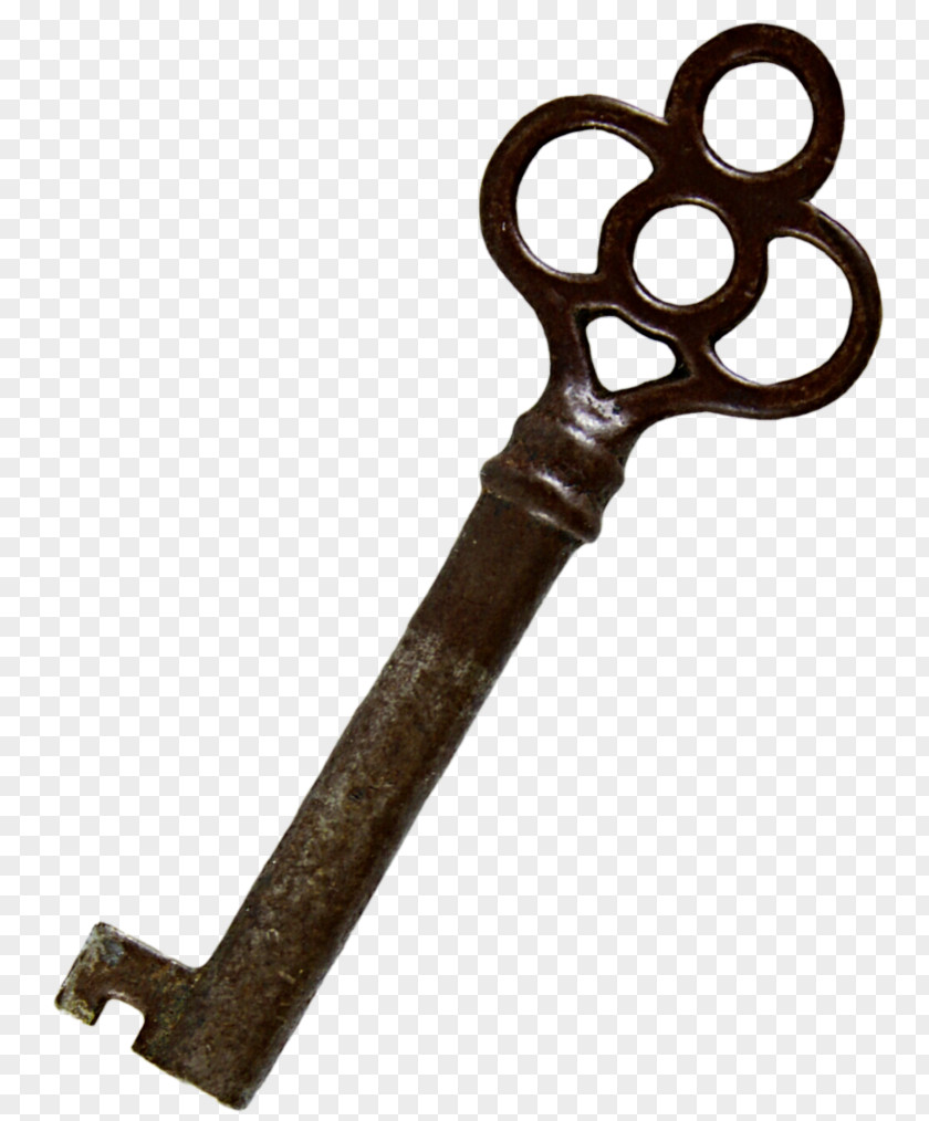 Antique Clip Art Skeleton Key PNG