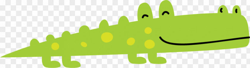 Cartoon Green Crocodile PNG