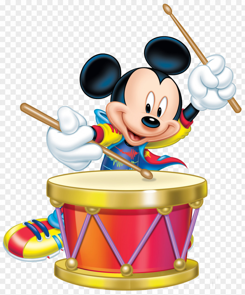 Mickey Mouse With Drum Transparent Clip Art Image Minnie Donald Duck Daisy PNG