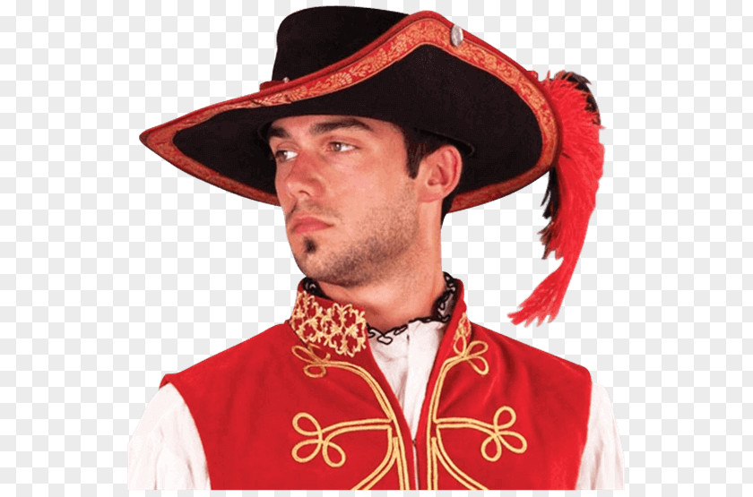 Hat Tricorne Cavalier Musketeer Renaissance PNG