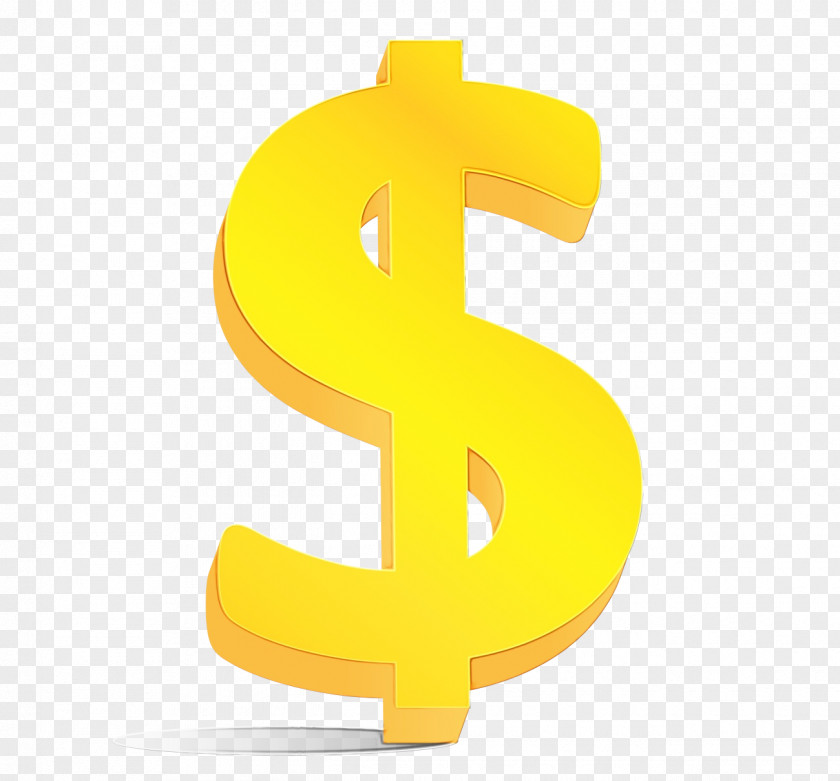 Logo Number Dollar Currency Yellow Symbol Font PNG
